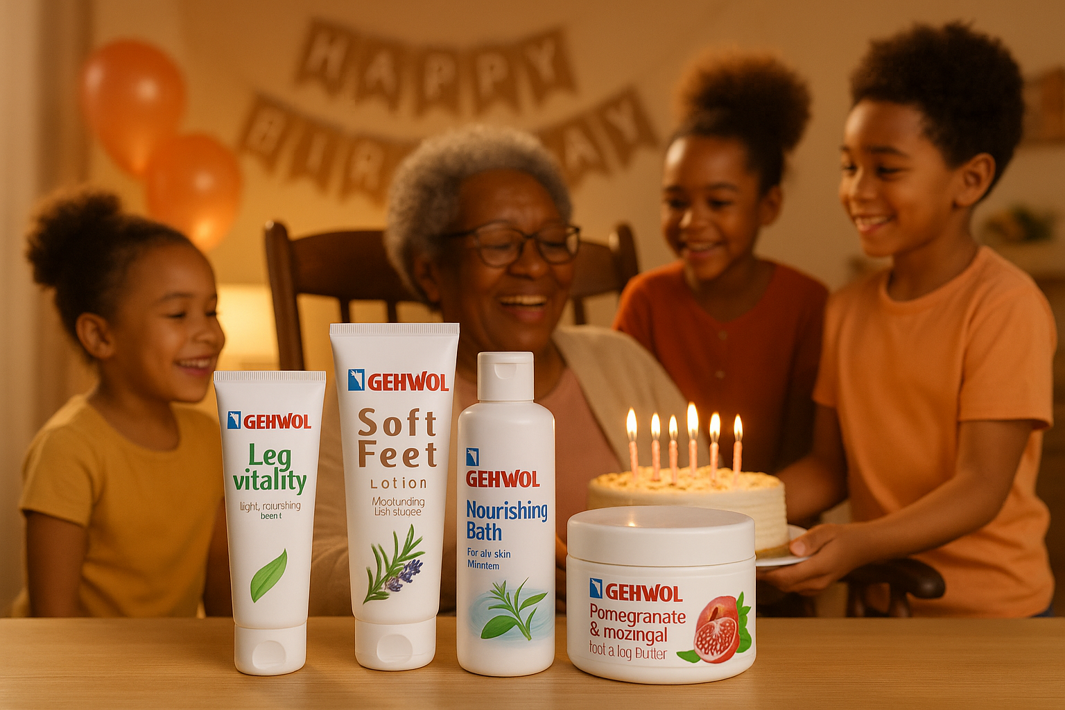 Senior Care Bundle with Black grandmother's birthday celebration